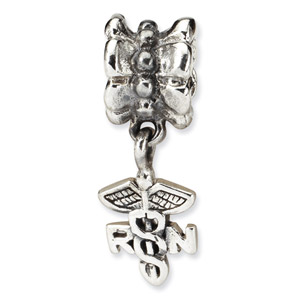 Sterling Silver Nurse Symbol Dangle Bead