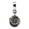 .925 Sterling Silver Compass Dangle Bead