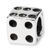 .925 Sterling Silver Dice Bead