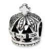 .925 Sterling Silver Crown Bead