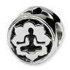.925 Sterling Silver Yoga Lotus Bead