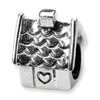 .925 Sterling Silver House Bead