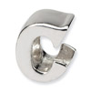 .925 Sterling Silver Letter C Bead