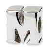 .925 Sterling Silver Letter M Bead