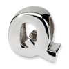 .925 Sterling Silver Letter Q Bead