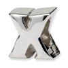 .925 Sterling Silver Letter X Bead