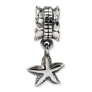 .925 Sterling Silver Starfish Dangle Bead