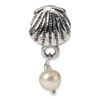 Sterling Silver Shell Cultured Pearl Dangle Bead