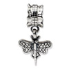 .925 Sterling Silver Dragonfly Dangle Bead