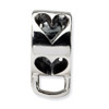 .925 Sterling Silver Heart w/Loop for Click-on Bead