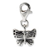 .925 Sterling Silver Butterfly Click-on for Bead
