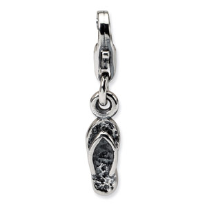 Sterling Silver Flip Flop Click-on for Bead