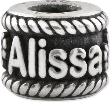 Personalized Sterling Silver Bead