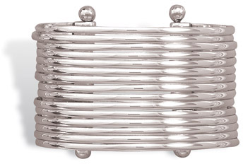 15 Band Sterling Silver Cuff Bracelet