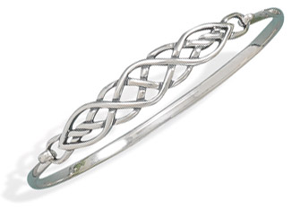 Celtic Knot Sterling Silver Bangle Bracelet