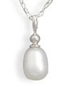 Freshwater Cultured Pearl Necklace in Sterling Silver