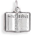 Holy Bible Sterling Silver Charm