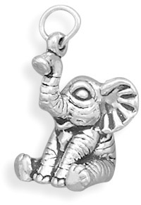 Sterling Silver Baby Elephant Charm