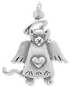 Sterling Silver Cat Angel Charm