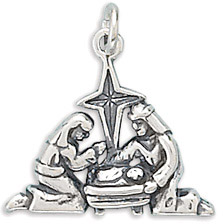 Sterling Silver Nativity Charm