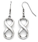 Stainless Steel Polished Infinity Earrings