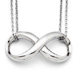 Double Strand Stainless Steel Infinity Necklace