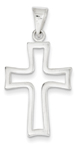Sterling Silver Outlined Cross Pendant