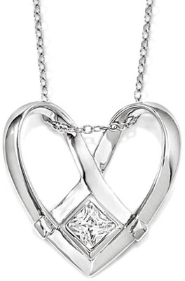 Captivated Heart Sterling Silver Necklace