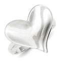 Sterling Silver Satin Finish Heart Ring
