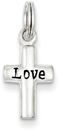 Small Sterling Silver Love Cross Pendant
