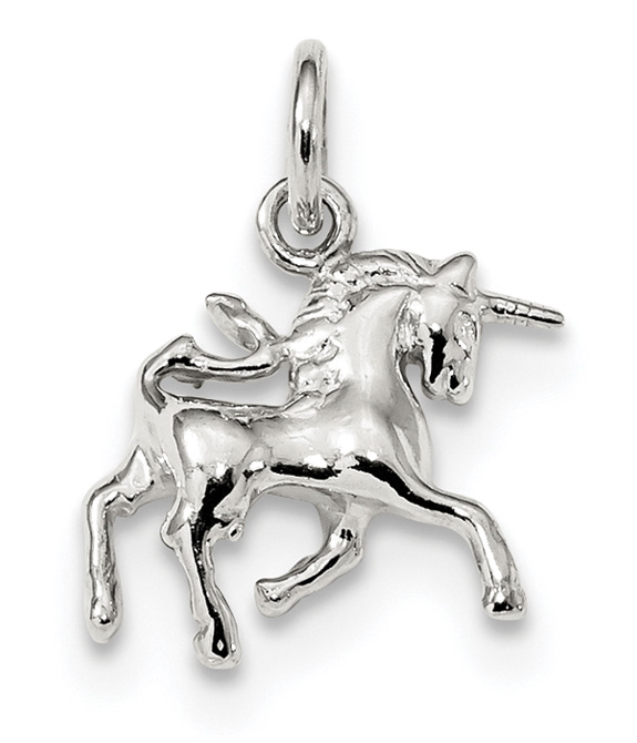 Sterling Silver 3D Unicorn Charm