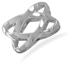 Sterling Silver Weave Design Ring