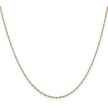 1mm 14K Gold Singapore Chain Necklace