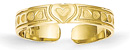 10K Gold Heart Toe Ring