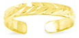 Diamond-Cut Leaf Design Toe Ring in 14K Gold