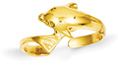 Dolphin Wrap Toe Ring, 14K Gold
