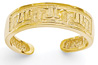Engraved Greek Key Toe Ring, 14K Gold
