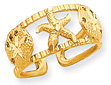 Starfish Toe Ring, 14K Gold