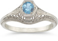 Vintage Art Deco Blue Topaz Ring
