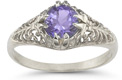 Mythical Amethyst Ring in .925 Sterling Silver