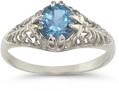 Mythical Blue Topaz Ring in .925 Sterling Silver