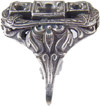 Antiqued Engagement Ring Set