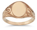 Welsh Dragon Signet Ring, 14K Rose Gold
