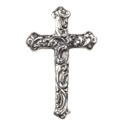 Vintage Style Budded Cross in Sterling Silver