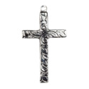 Vintage Style Floral Cross in Sterling Silver