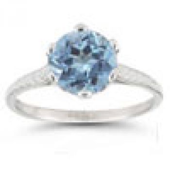Sterling Silver Vintage Floral Blue Topaz Ring 5