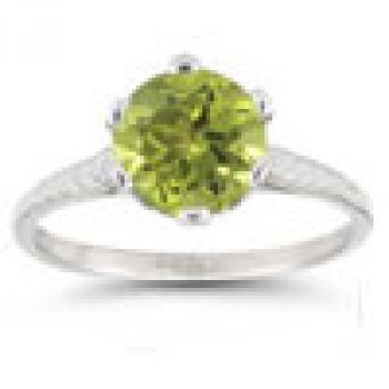 Sterling Silver Vintage Floral Peridot Ring 5