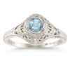 Antiqued Engagement Ring Set