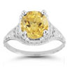 Antique-Style Floral Citrine Ring