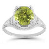 Antique-Style Floral Peridot Ring